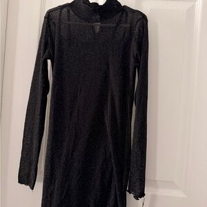 NWT Size:Small 6/7 Art Class Black Sparkle Long-Sleeve Dress